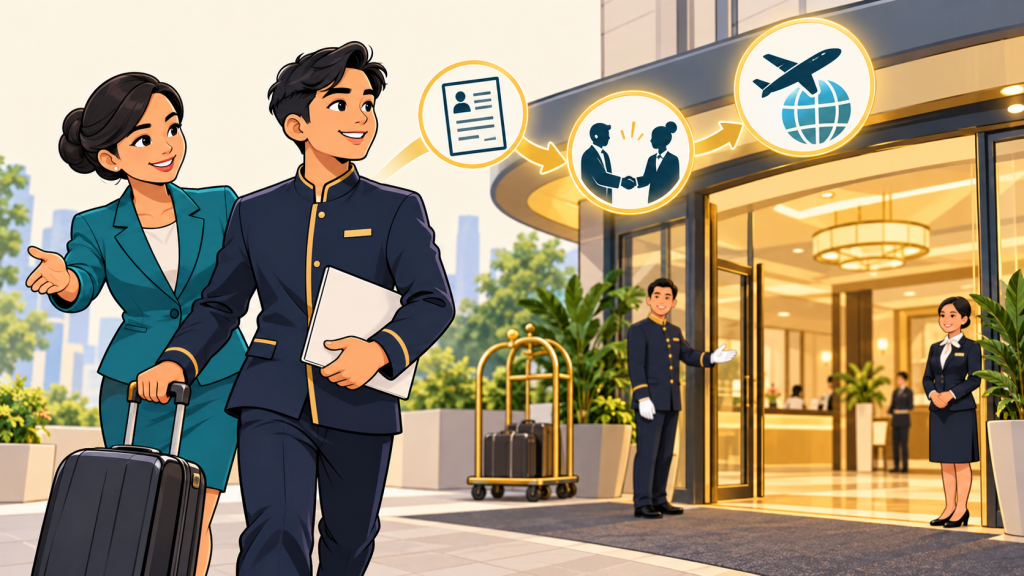 နိုင်ငံတကာ Hospitality အလုပ်တွေ ဘယ်မှာရှာပြီး ဘယ်လိုလျှောက်ရမလဲ?